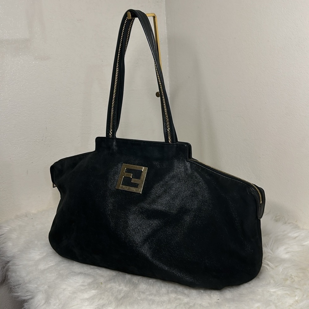 💯Authentic Fendi FF Lampo Chain Shoulder Tote Bag🍀 - Picture 16 of 17
